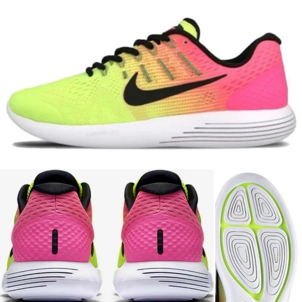 Womens Nike Lunarglide 8 SIZE 9 OC Unlimited Olympic Collection Pink/Yellow